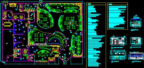 Italian food restaurant in AutoCAD .